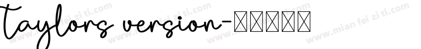 taylors version字体转换